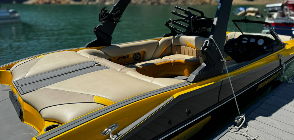 MB Tomcat side tied at the dock of emerald cove marina